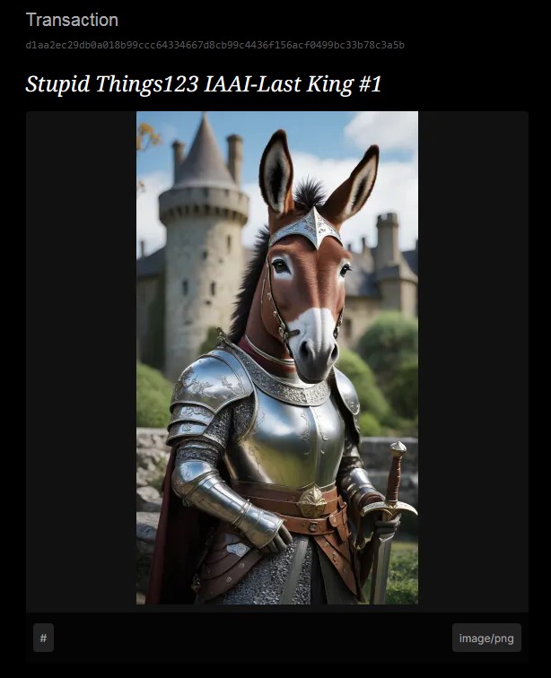 *Stupid Things123* IAAI-Last King 
#1 / 2 BSV @4DToken