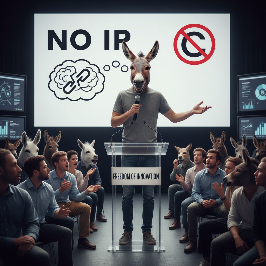 Jack donkey Dorsey says he is against intellectual property rights.. !nb