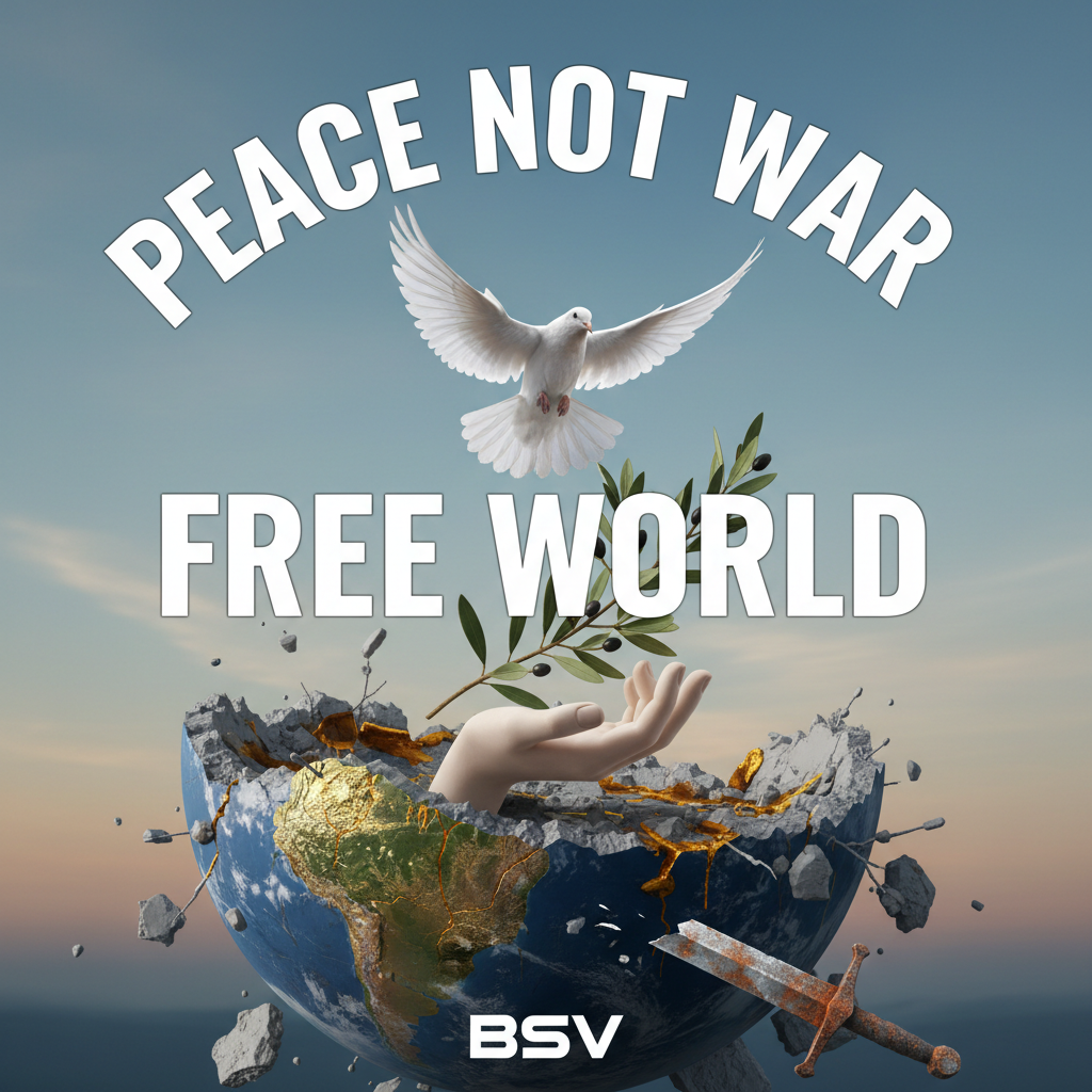 !nb PEACE NOT WAR FREE WORLD BSV