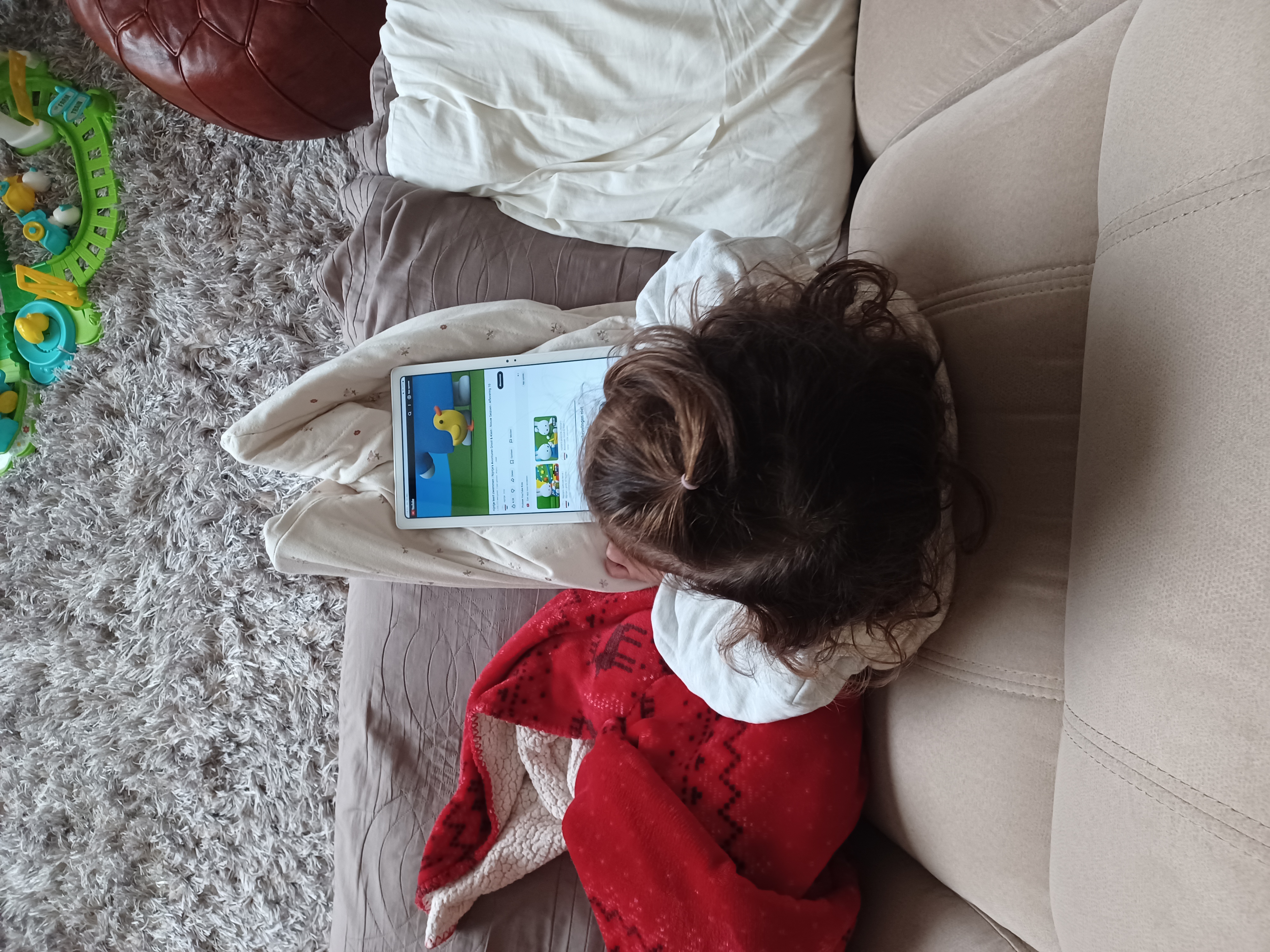 Watching youtube with my toddle.