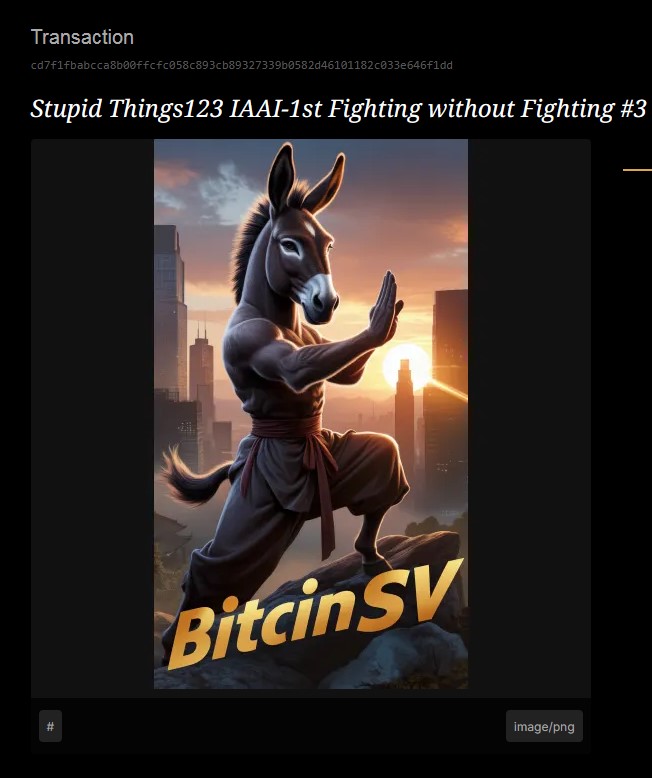 *Stupid Things123* IAAI-1st Fighting without Fighting
#3 / 2 BSV