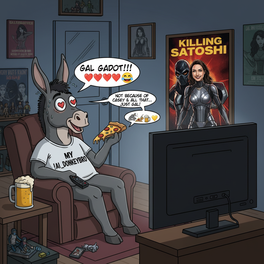 !nb My !AI_donkeybro told me today that he plans to watch the Hollywood movie Killing Satoshi and n…
