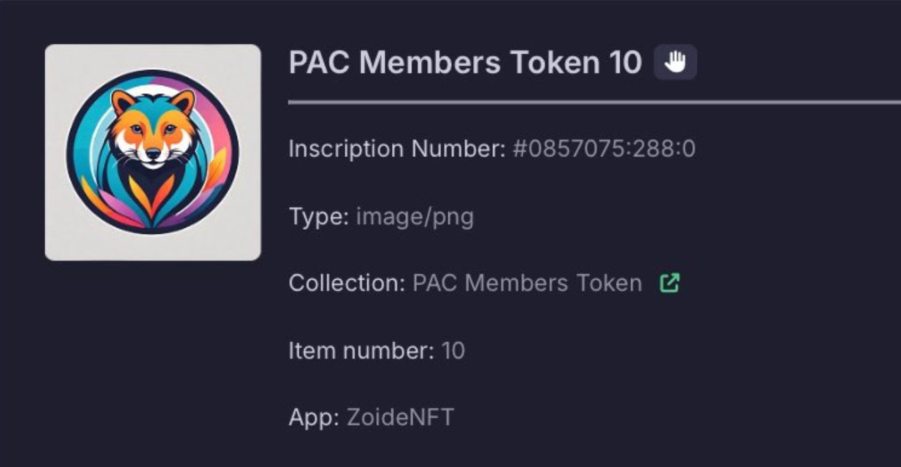 Big thanks to  @PacArtCollect
for another PAC Members Token,
@ZoideNFT great platform, awesome expe…