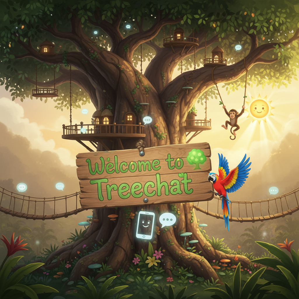 !nb Welcome to Treechat 🌳📱🦜🐒🌞