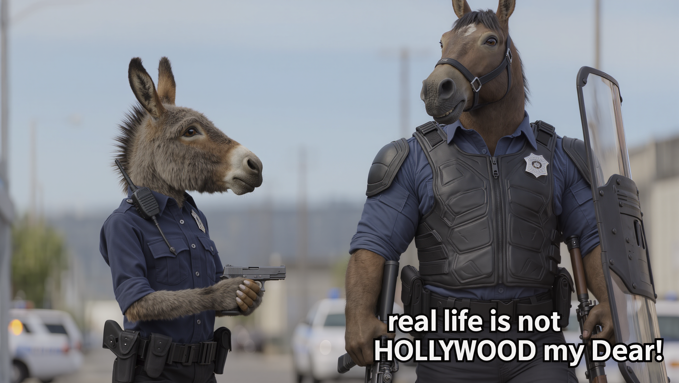 Even a donkey can hardly comprehend how someone with weapons in their hands can't stop stupid peopl…