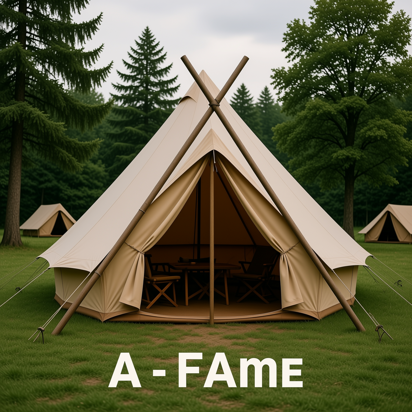 !qwen edit "A - Frame" to Shepherds Keep Bushcamp in original image below