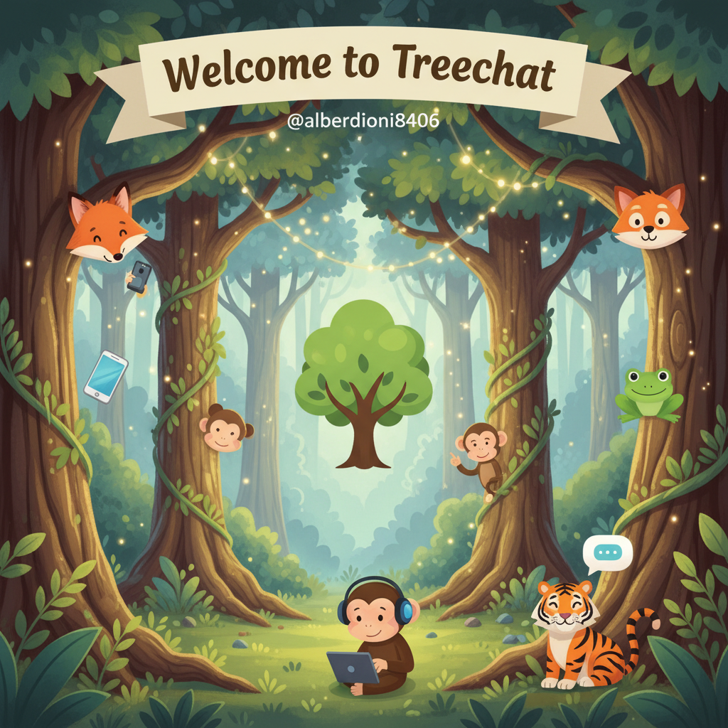 Welcome to Treechat @alberdioni8406 🌳📱🦊🐸🐵🐯!nb