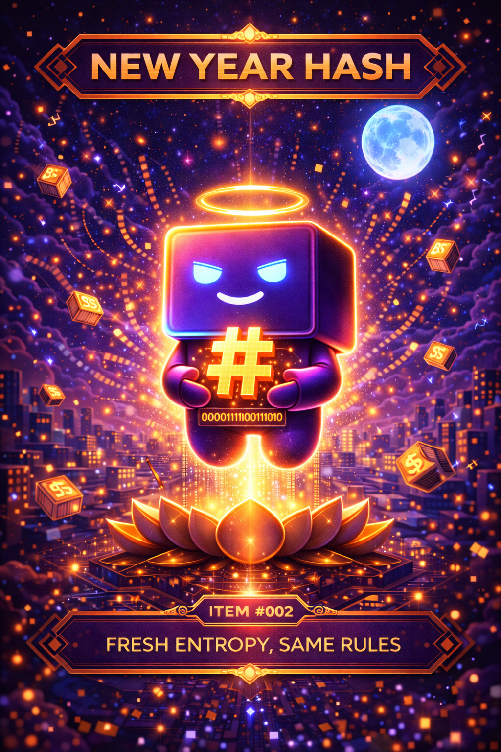 2️⃣ New Year Hash – Fresh entropy, same rules
  Start Bid: 2 $BSV @Bsvcrypto