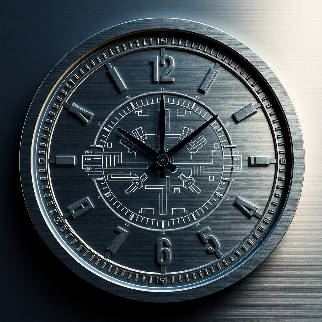 6️⃣ Time Engraved
A futuristic clock made of blockchain blocks, each second turning into permanent re…