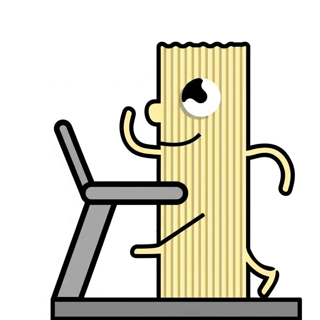 !edit make it like a cartoon and replace man with noodles