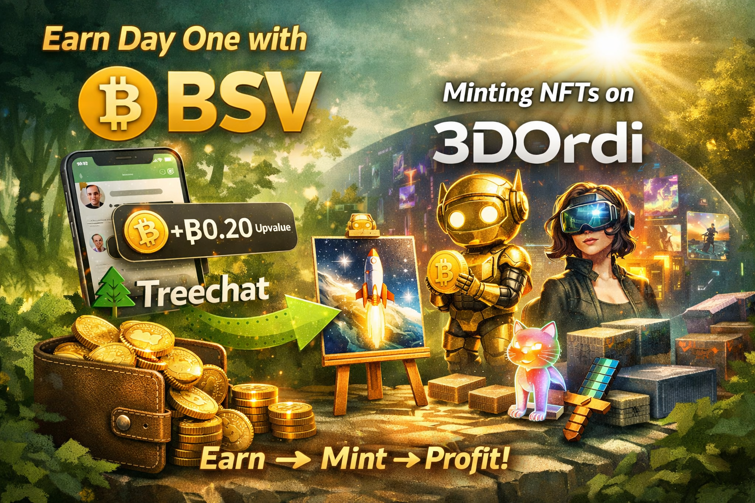 The beauty of Bitcoin SV is simple but powerful:
you can start earning from day one.
No waiting.
No…