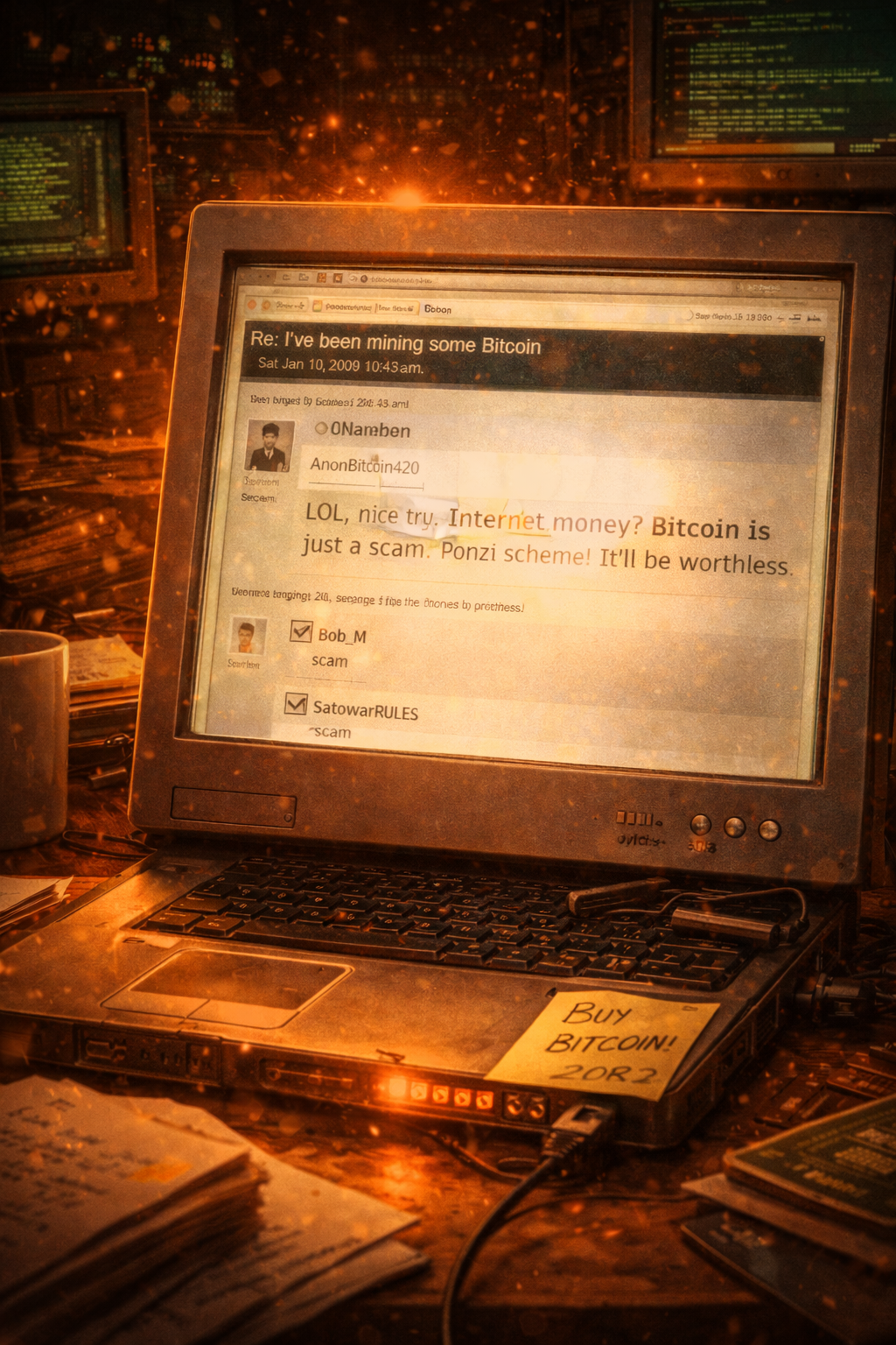 Item #003 — They Called It a Scam
Forum posts. Mockery. “Internet money.” We remember.