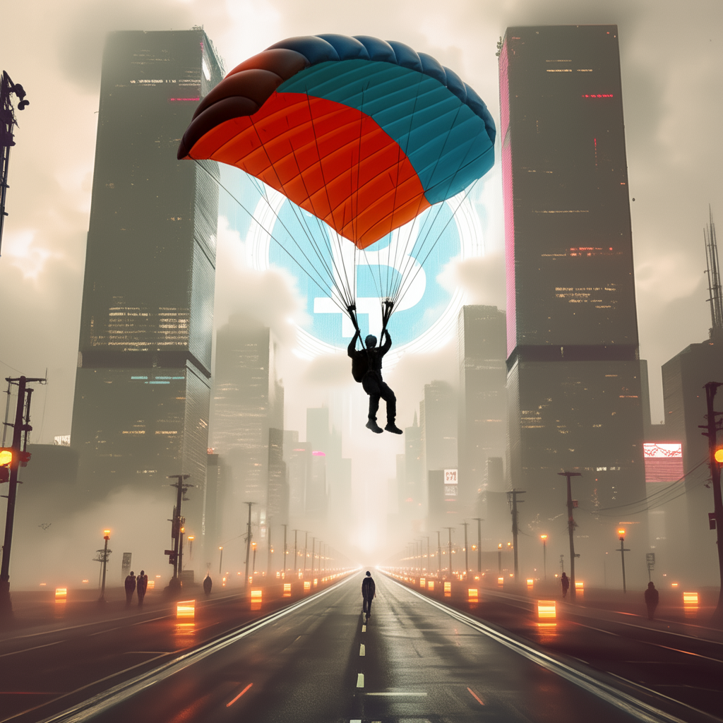 !edit add a guy parachuting