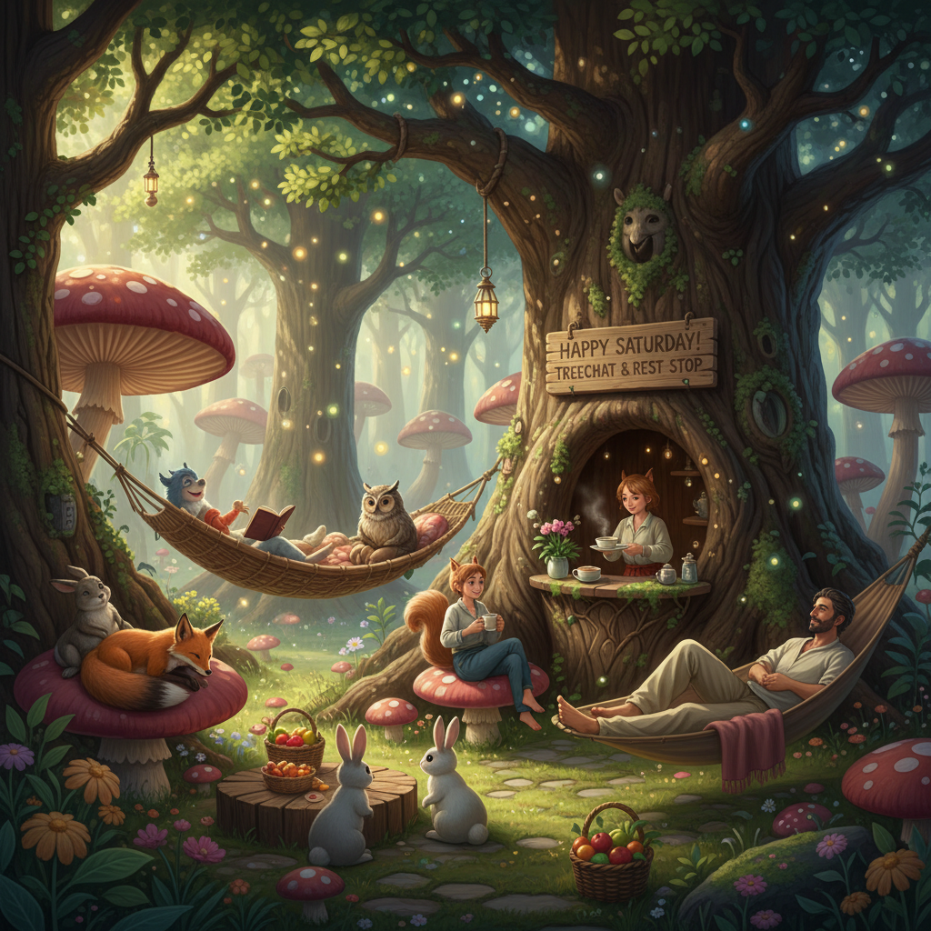 !nb Happy Saturday! Lets rest a bit in the middle of the treechat