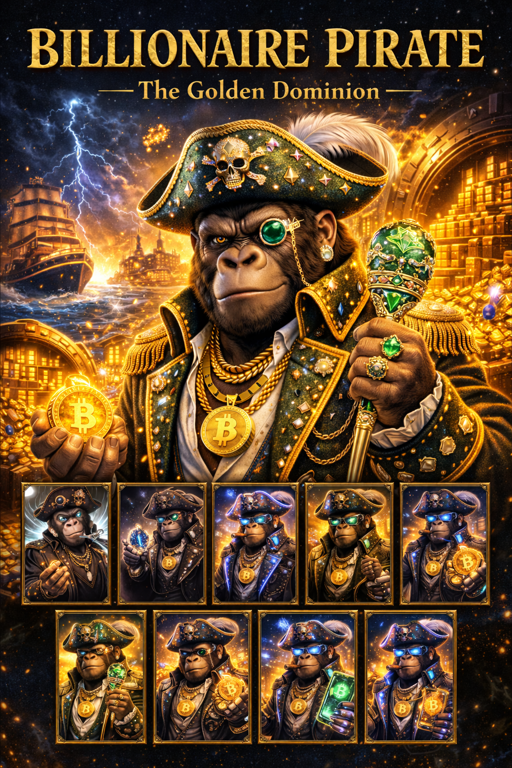 🏴‍☠️💎 BILLIONAIRE PIRATE — THE GOLDEN DOMINION
The seas were conquered. The vaults were opened. The em…