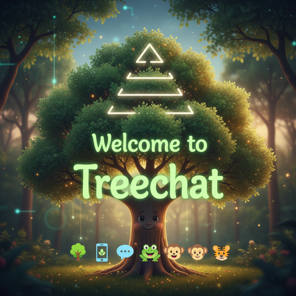 Welcome to Treechat 🌳 📱 🐸 🐵 🐯 !nb