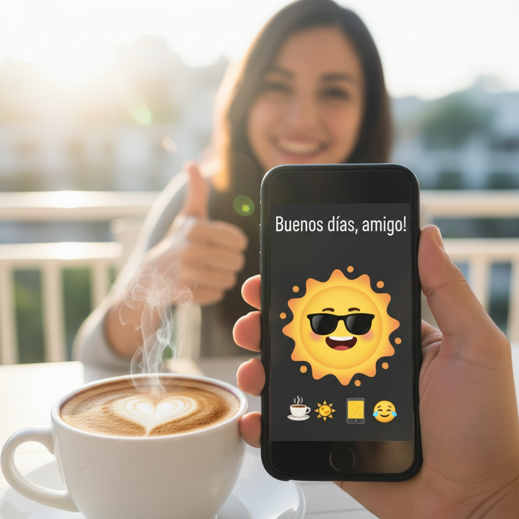 Buenos días, amigo! ☕🌞📱😝!nb