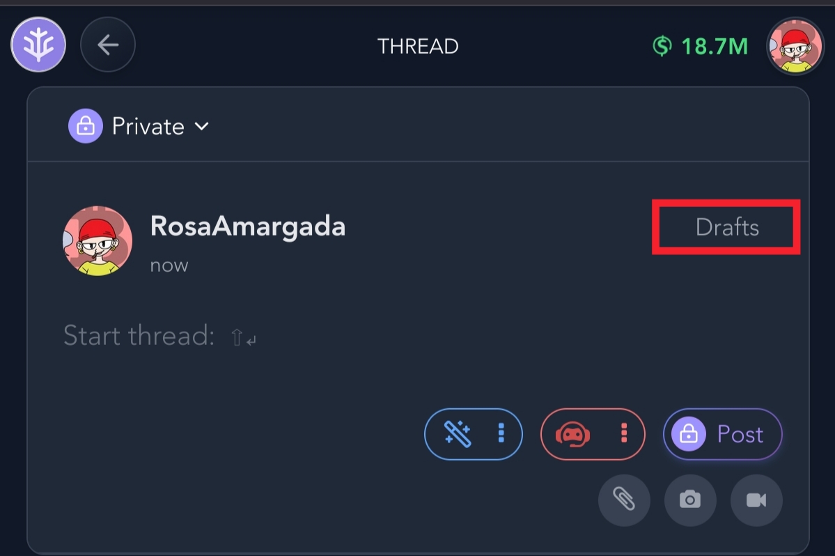 There's a drafts.
I don't know if only in private or public too.