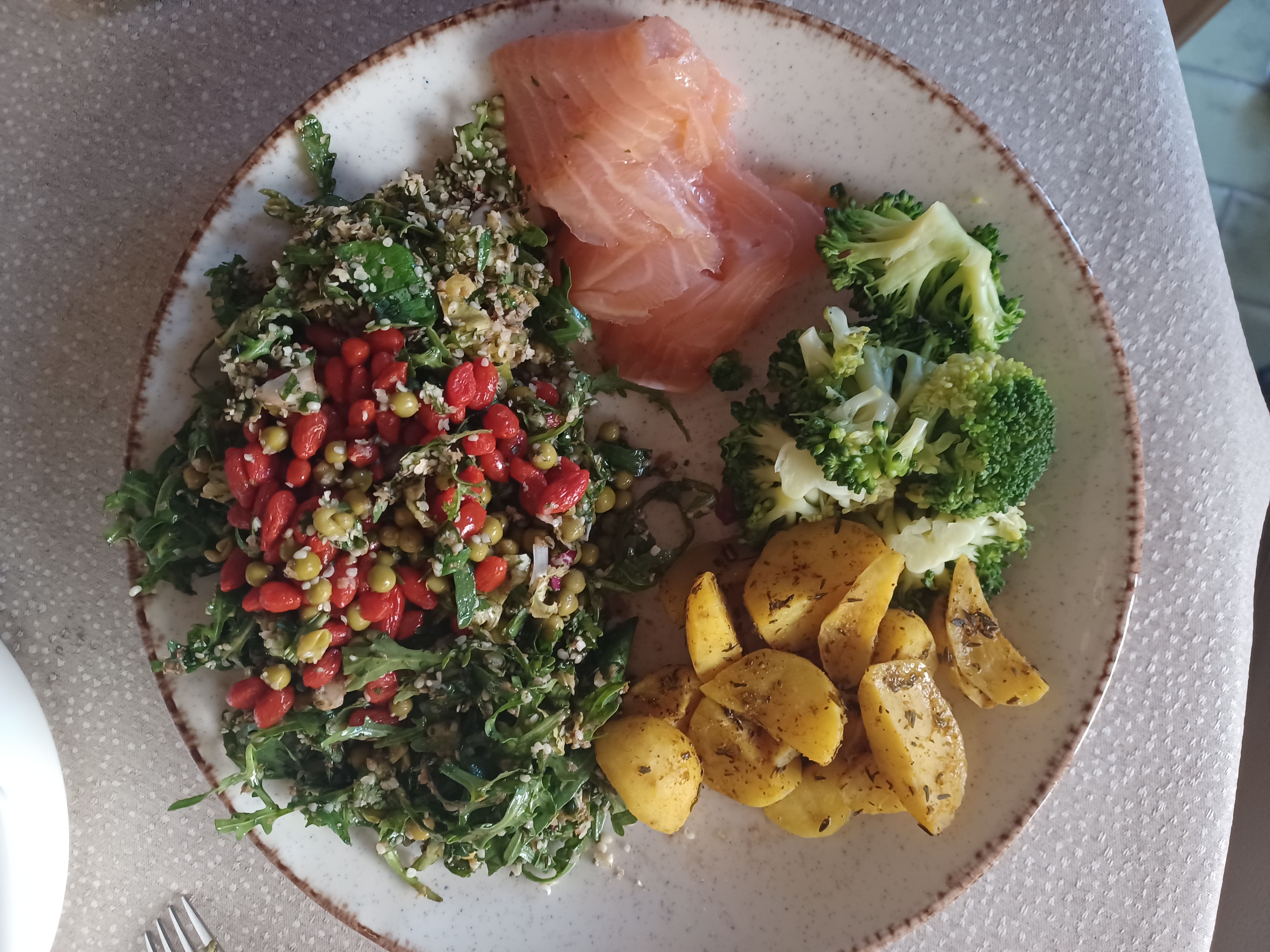 Healthy dinner.
