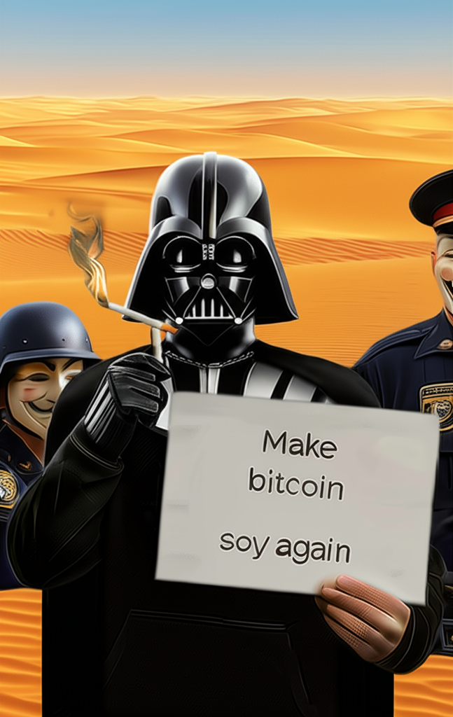 !edit change the man to Darth Vader