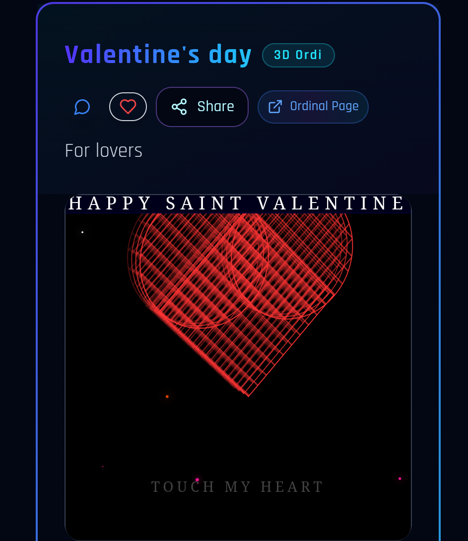 This Saturday is Saint Valentine 's day 
@1Bsvcrypto z@Brooz o@KURO @4DToken @metamitya @C2C_NFTmar…