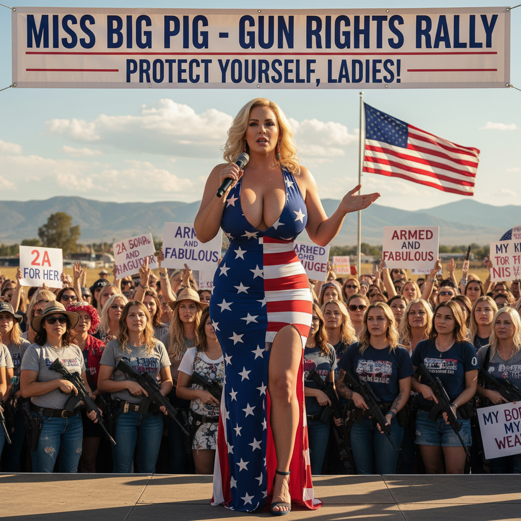 !nb Sex goddess Miss big pig (dressed in super sexy red white blue dress, huge breaats) speaks to w…