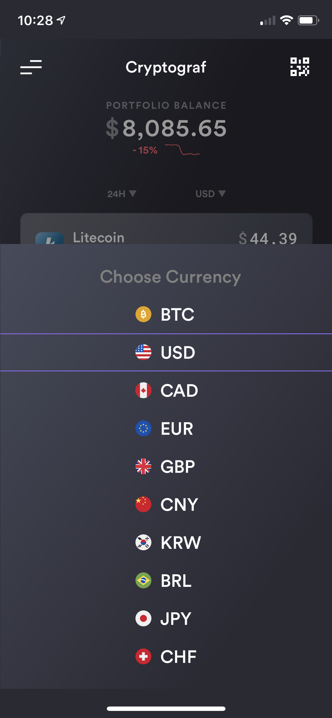 Depending on what region of the world you live in, we allow you to track your crypto currencies in …