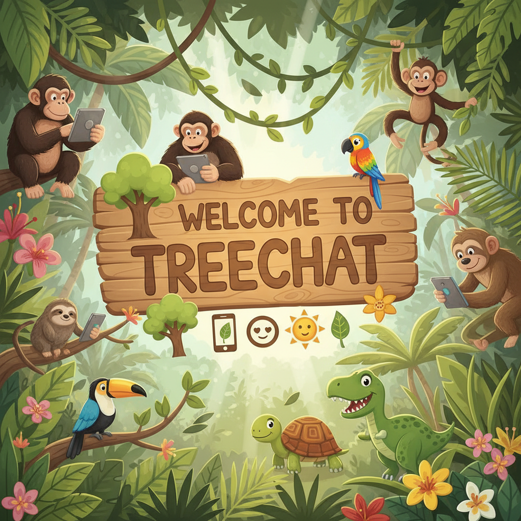 Welcome to Treechat 🌳 📱 🦜 🐒 🌞 🐢 🦖 !nb