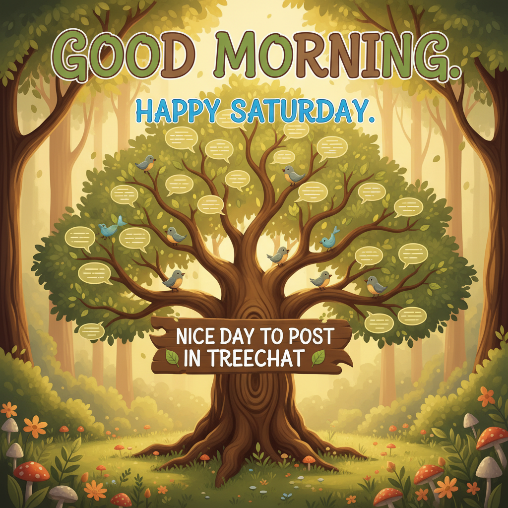!nb good morning. Happy saturday. Nuce day to post in treechat.