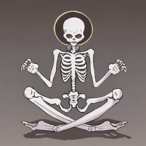 !anime skeleton in lotus position