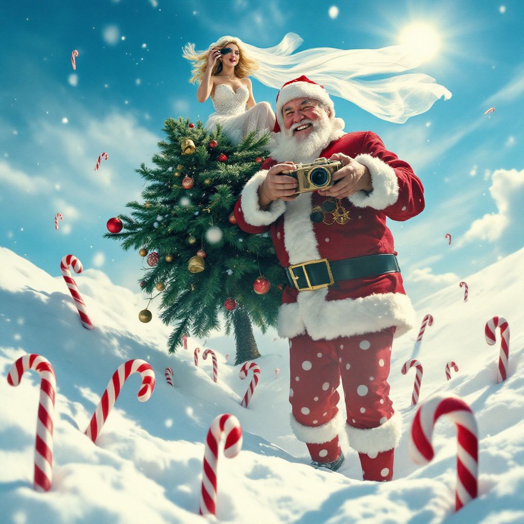 !flux11 Leonid Brezhnev wearing Russian colored polka dot stockings kissing Santa Claus while danci…