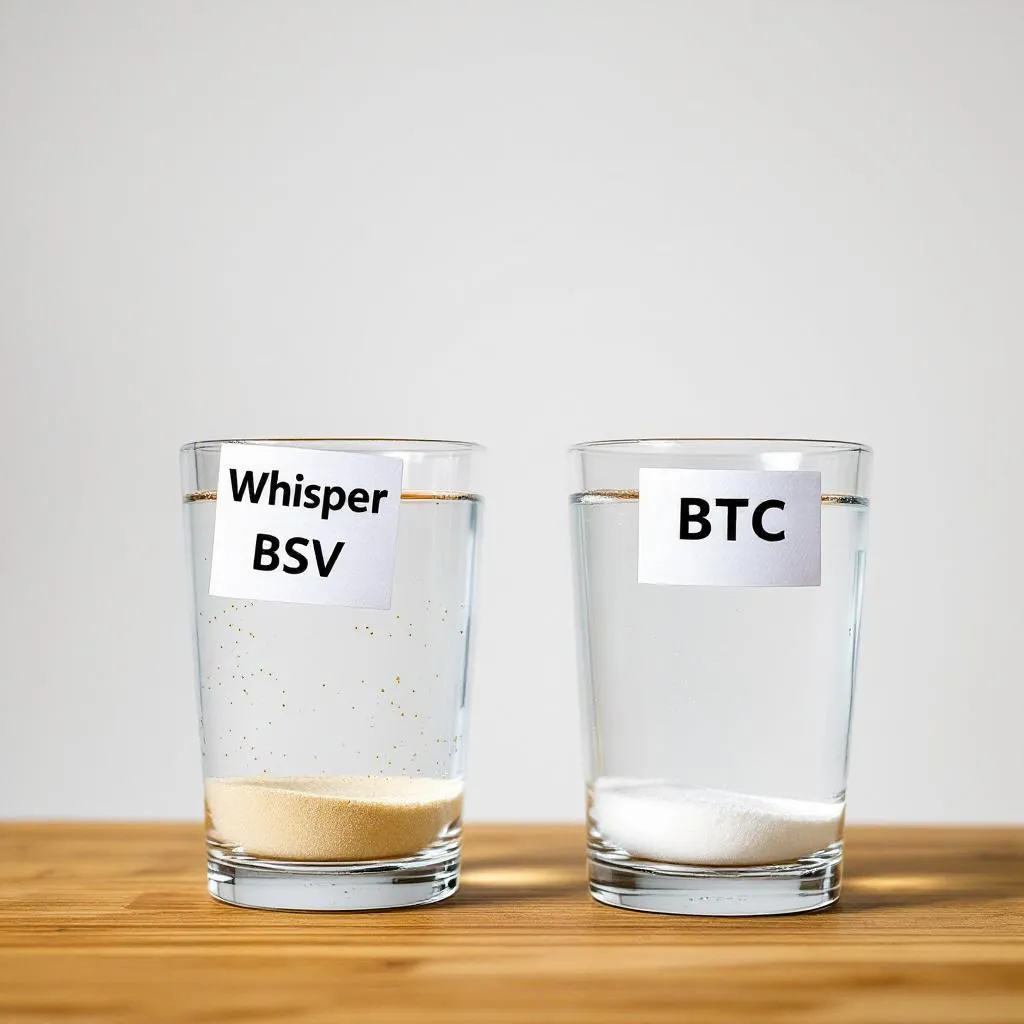Whisper BSV into one cup of water and BTC into the other. 🤣 !flux