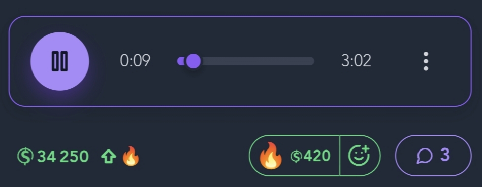 The new audio bar looks 🔥