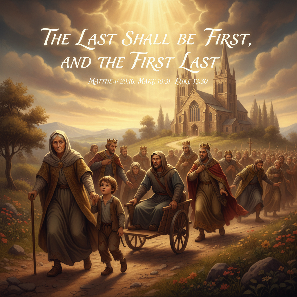 !nb The phrase "the last shall be first, and the first last" is a teaching of Jesus found in the Bi…