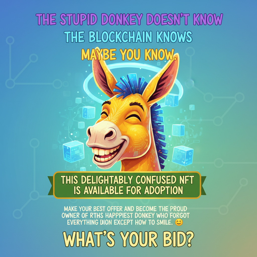 🫏💭 "Who am I again?"
!nb The Stupid Donkey doesn't know. The blockchain knows. Maybe you know.
This…