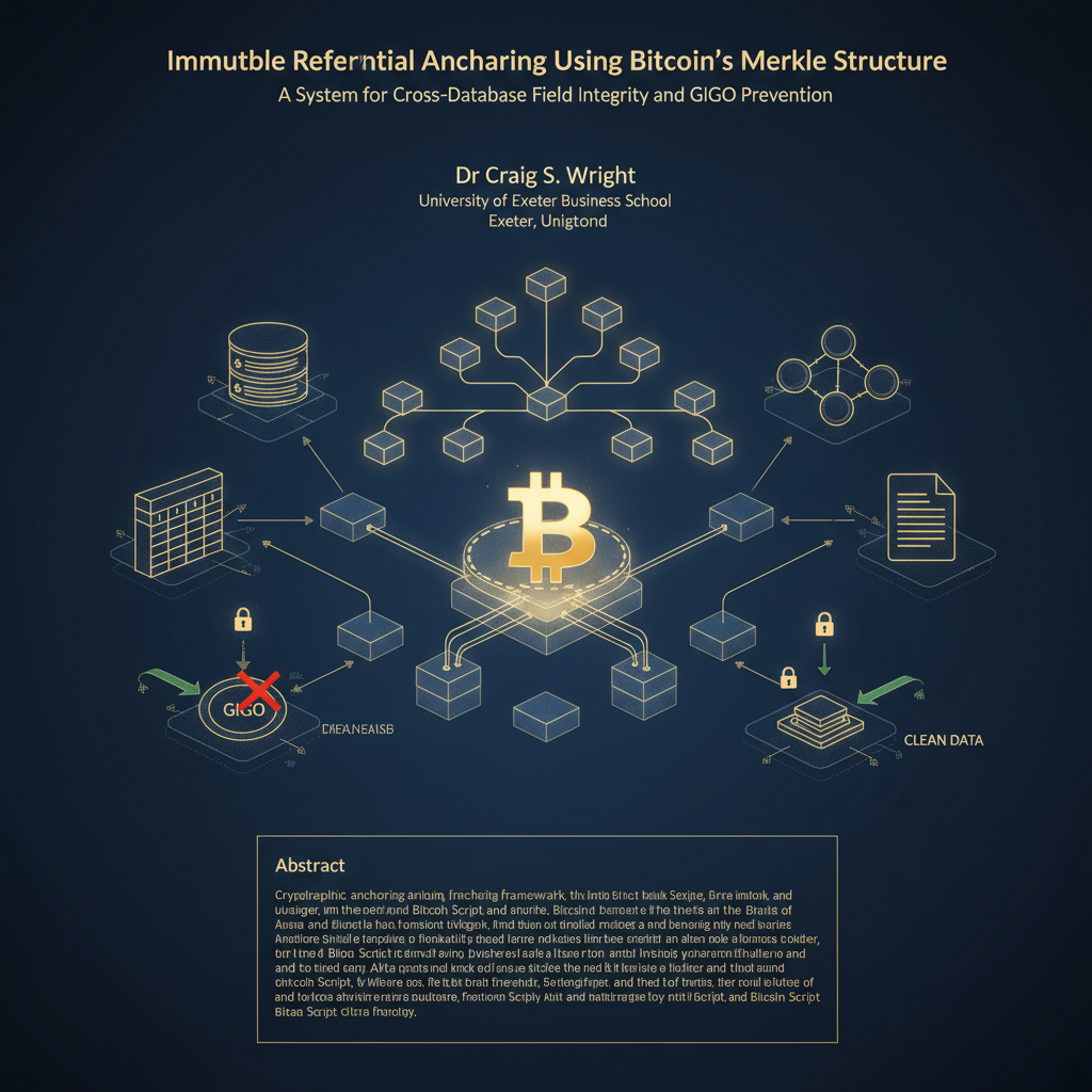 Immutable Referential Anchoring Using Bitcoin’s Merkle Structure:A System for Cross-Database Field …