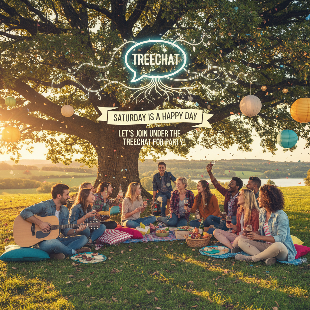 !nb saturday is a happy day. Let's join under the treechat for party.