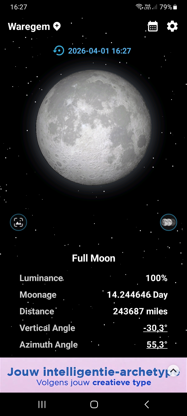Full moon .
Good night.