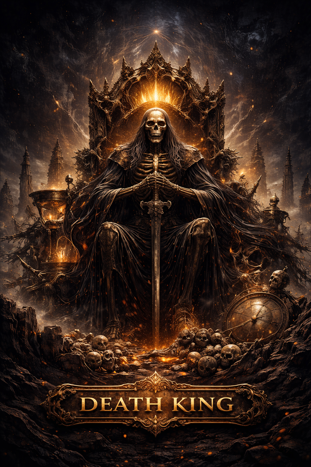 👑💀 DEATH KING
Every empire falls.
Every ruler kneels.
Every crown cracks.
But one throne remains un…