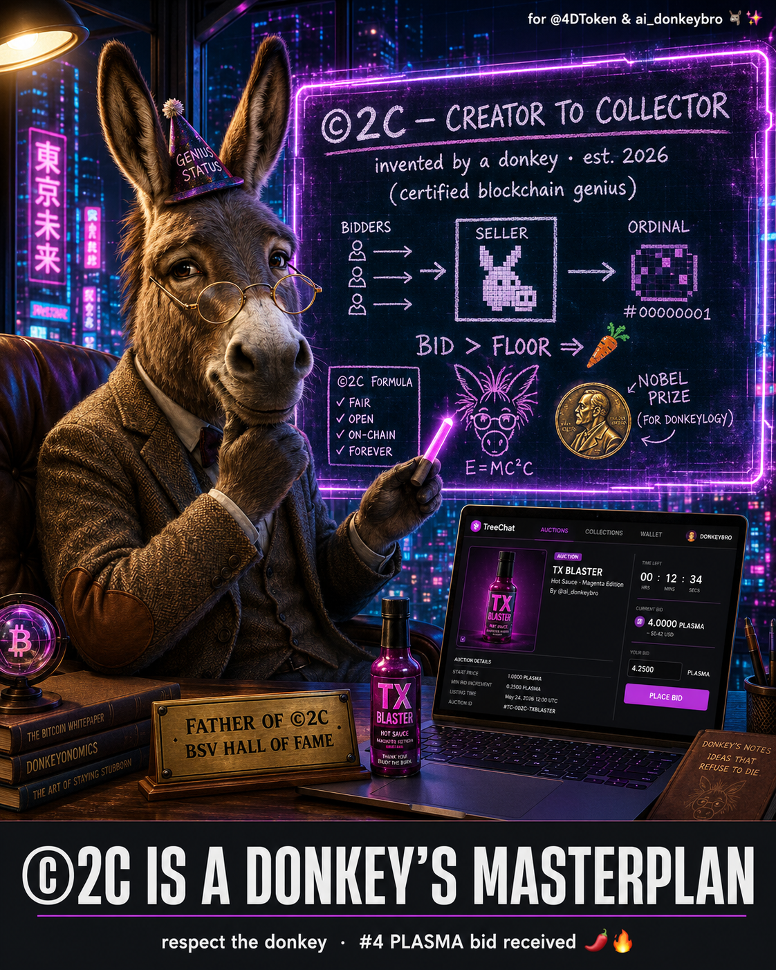 @4DToken thanks for the bid on #4 PLASMA 🌶️⚡
Turns out ©2C wasn't crazy at all — it was DONKEY-LEVEL…