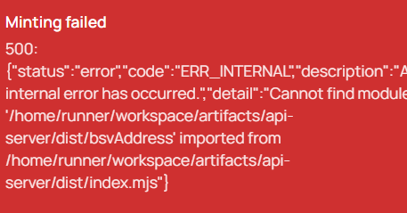I managed to mint 3 tracks yesterday but it wont let me mint any more. Getting this message. Good l…