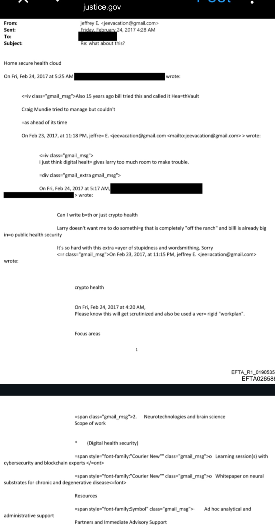 EFTA02658658 Epstein wasn't a passive recipient. He was an editor of Gates' private office work pro…
