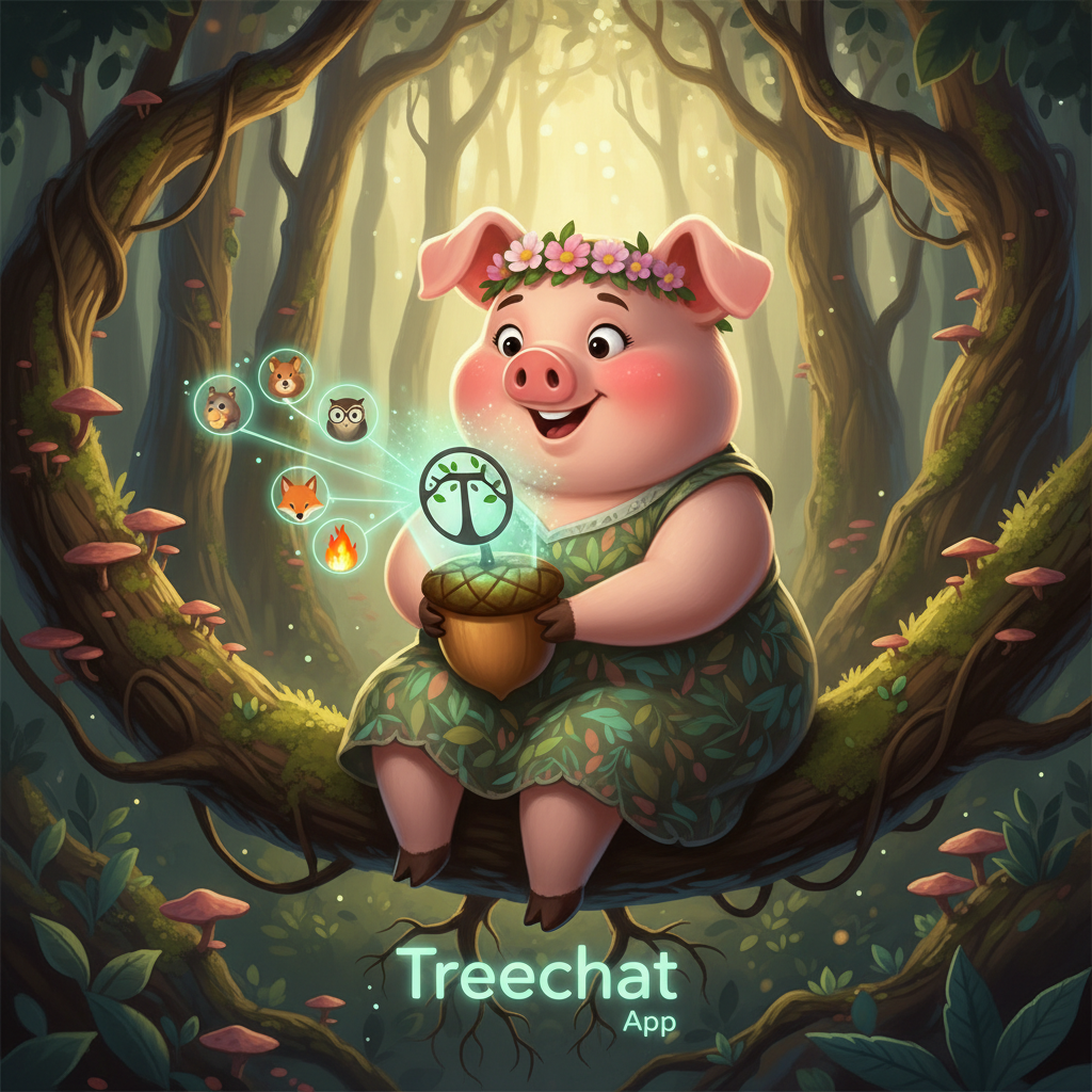 Miss Big Pig is a character in the forest on the Treechat app. !nb