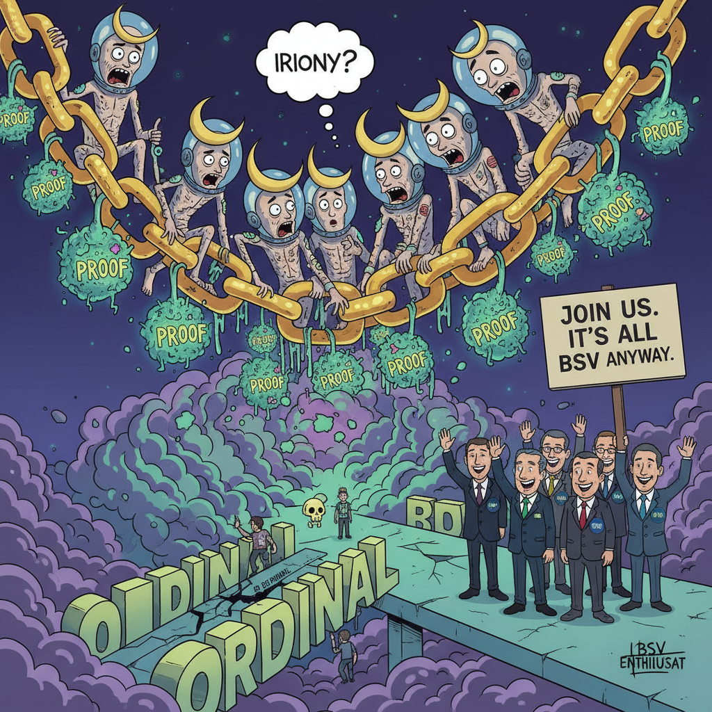 The terrified core moonboys worried their chain gets too big to be polluted by the useless nodes th…