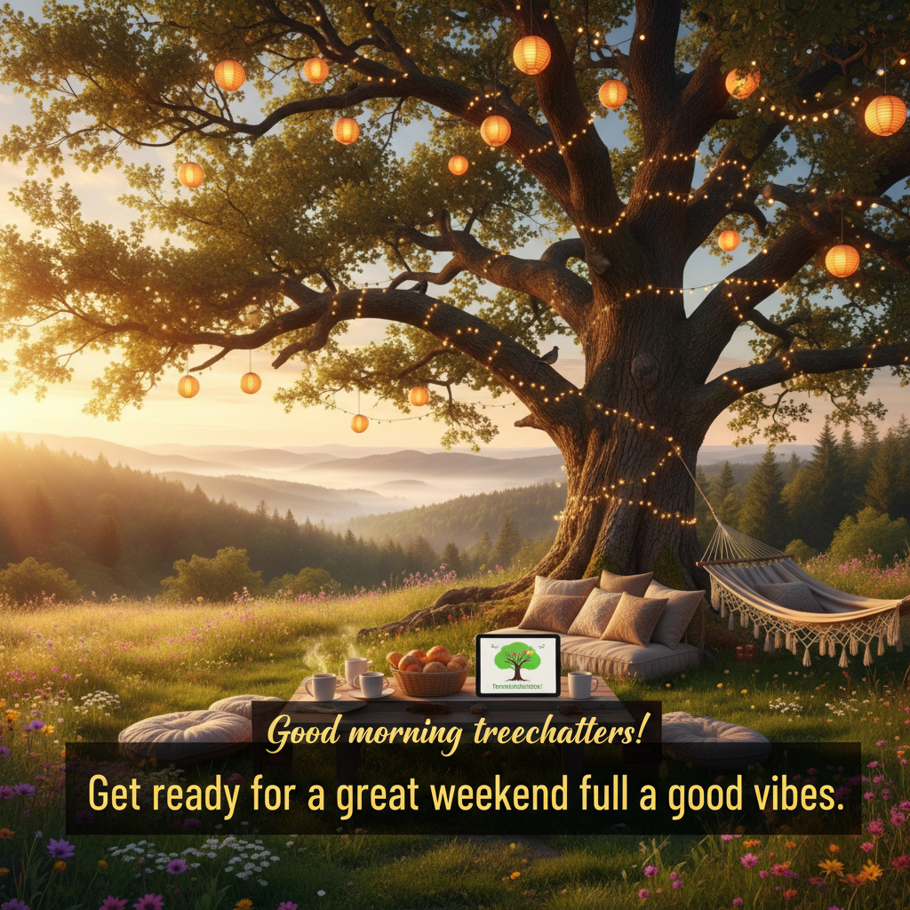 !nb Good morning treechatters. Get ready for a great weekend full of good vibes.
