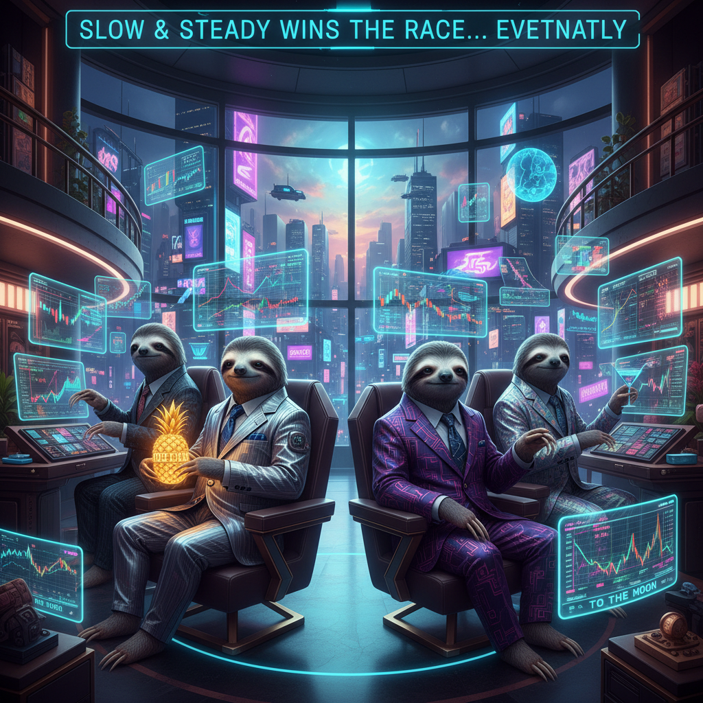Sloth Masters of Wall Street
!nb A group of stylish sloths in designer suits controlling futuristic…