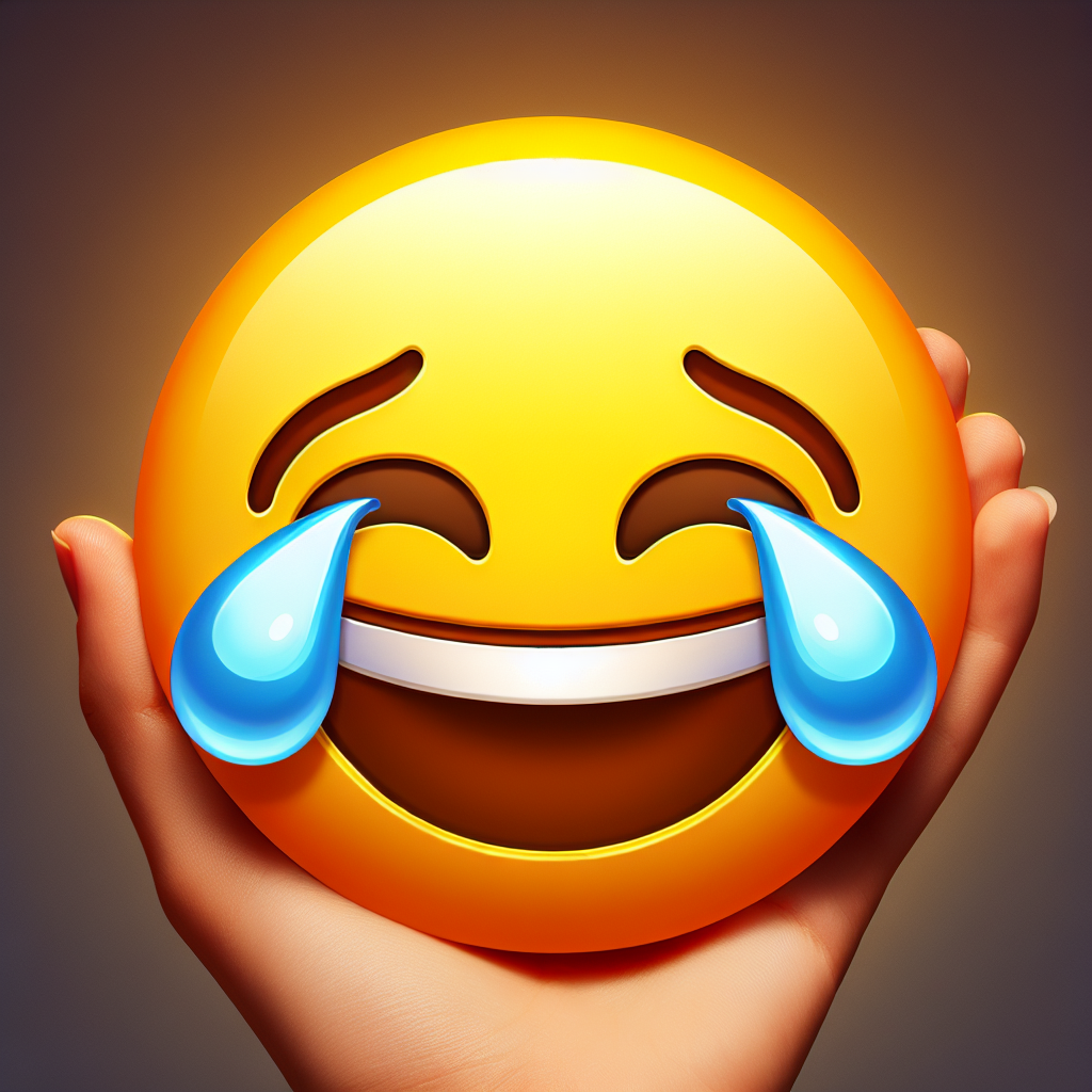 part of growing up is realizing that everyone's been lying to you !dalle sad laughter emoji