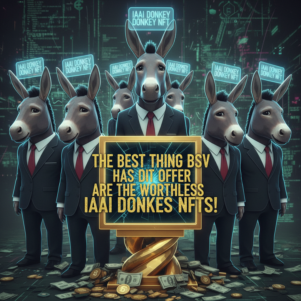 !nb The best thing BSV has to offer are the worthless IAAI donkeys NFTS!