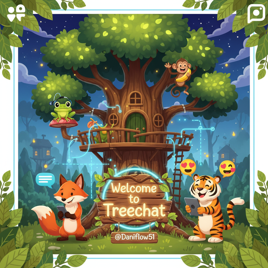 Welcome to Treechat @Daniflow51 📱🌳🦊🐯🐵🐸!nb