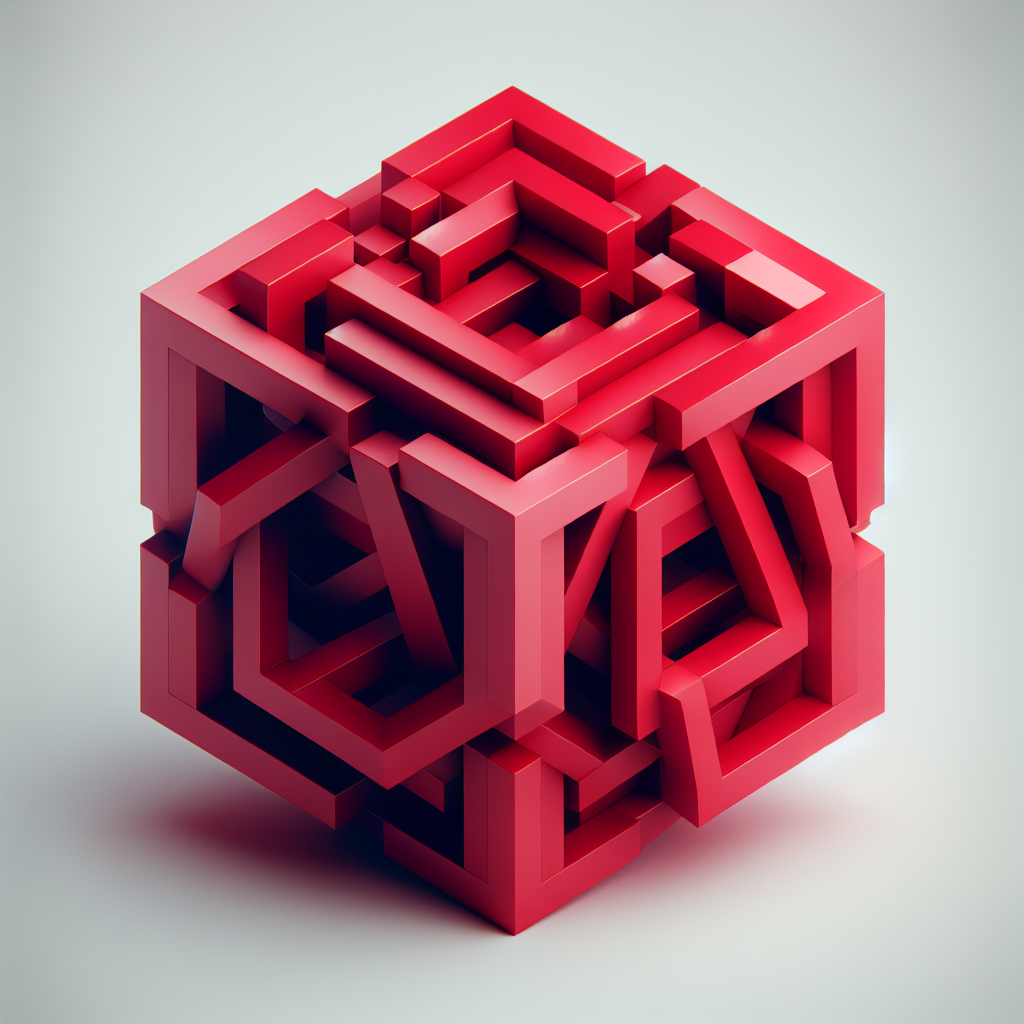 Change the colour of this shape to deep red !dalle